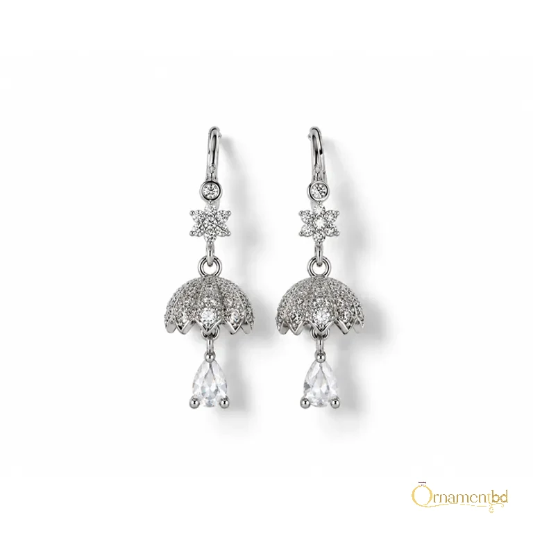 Umbrella Shape Jhumka (Silver)