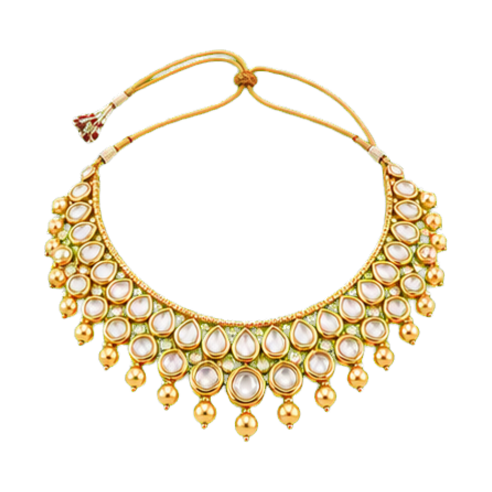 Hand-finished Kundan necklace