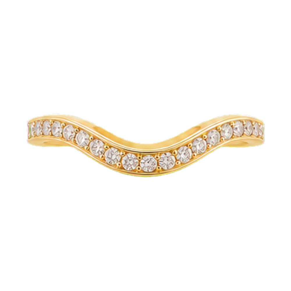 Sculpted diamond band design